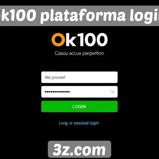 Facilidade de uso da ok100 plataforma login